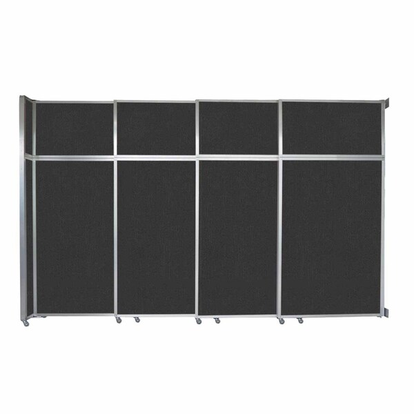 Operable Wall Sliding Room Divider 12'8" x 8'5-1/4" Black Fabric
